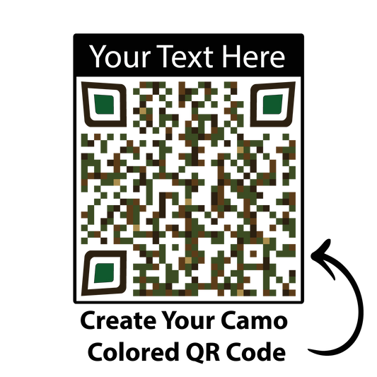 Custom Camouflage QR Code Sticker