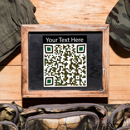 Custom Camouflage QR Code Sticker