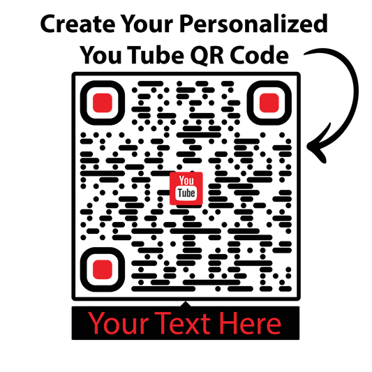 Custom You Tube QR Code Sticker